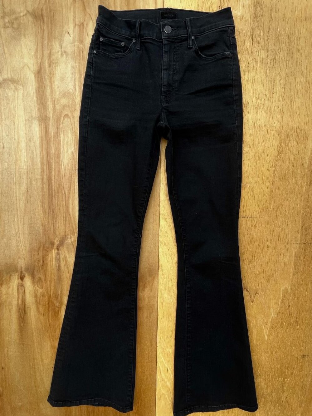 MOTHER THE WEEKENDER BOOTCUT HIGH RISE JEANS Women’s sz 26 Black Denim
